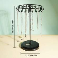 1pc Simple Rotating Iron Jewelry Rack - Necklace Display Rack 2.9K+ Sold Provided By Valentine Day
