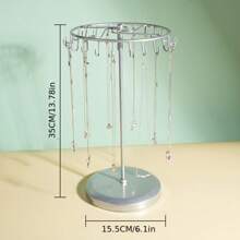 1pc Simple Rotating Iron Jewelry Rack - Necklace Display Rack 2.9K+ Sold Provided By Valentine Day