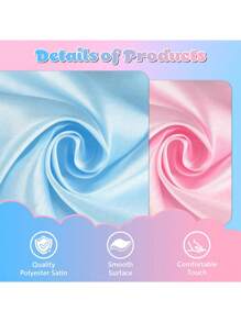 1/2pcs Pink Blue Table Runner, Satin Table Runner For Baby Shower Gender Reveal Baby Blue Pink Silk Satin Table Runner For New Year Valentines Day Wedding Banquet Birthday Party Baby Shower Family Decorations Gifts
