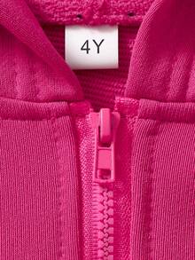 2pcs/Set Young Girl Letter Print Half Zip Hoodie And Flared Pants 2-4Y Spring Autumn New Arrival