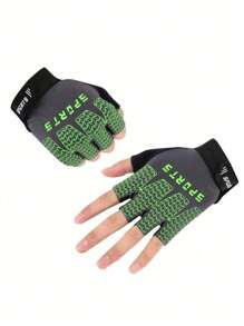 1 paio di guanti sportivi per bambini, guanti mezze dita per bambini, guanti da ciclismo per bambini maschi e femmine, guanti da pesca per bambini, adatti per ciclismo, campeggio, pesca e sport all'aperto - Multicolore - Visualizzare 6