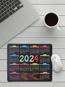 1 件 2024 年日历鼠标垫、加厚桌垫、创意办公桌垫、防滑柔软鼠标垫 - 彩色 - 查看 5