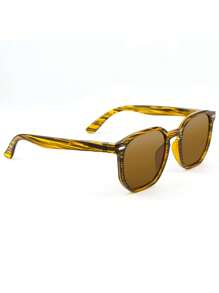 Stylish Classic Rectangular Women's Sunglasses - Yellow - View 2