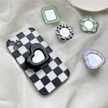 Ins Pattern Mirror Grip Cartoon Tulip Mobile Phone Holder Extension Bracket Suitable Mobile Phone Accessories Compatible With IPhone, Android Phone, Gift For Birthday, Family, Friends Push-Pull Phone Grip