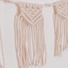 Handmade Boho Wall Hanging Fringe Panels Garland Banner Woven Tapestry With Tassel Crochet Decor Macrame Bohemian Art Decor,Home Decor ,Room Decor,Wall Decor Gifts Birthday Graduation