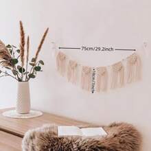 Handmade Boho Wall Hanging Fringe Panels Garland Banner Woven Tapestry With Tassel Crochet Decor Macrame Bohemian Art Decor,Home Decor ,Room Decor,Wall Decor Gifts Birthday Graduation