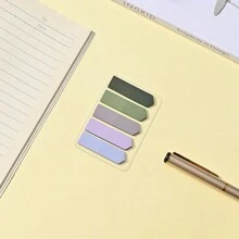 1 Snap In Fluorescent Color Transparent Sticky Note Arrow PET Sticky Note Combination Ins Morandi Index Stickers N Times Stickers Transparent PET Sticky Notes For Reading Marking And Office Information - Easy To Use And Reusable Adhesive - Multicolor - View 6