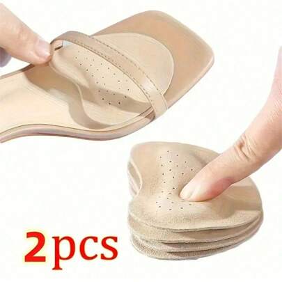 4 piezas (2 pares) Almohadillas de antepié para sandalias de mujer, almohadillas adhesivas antideslizantes para cuidado de los pies en zapatos de tacón alto, cuidado corporal para viajes, deportes, exteriores, cinturones