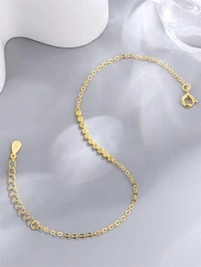 1 Vòng Tay Thời Trang Hình Đĩa Đính Hạt Có Hộp Quà Tặng, Món Quà Thanh Lịch Và Đa Năng Cho Nữ - Vàng - Xem 2