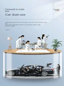 YAIUZGOO Aspiradora inalámbrica para coche, limpiador de polvo portátil para uso doméstico y en el automóvil, mini aspiradora con gran poder de succión para la limpieza del hogar, computadora e interior del automóvil