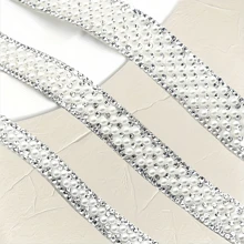 仿珍珠水钻条配饰、水钻贴纸、自粘式 DIY 配饰、婚纱、鞋子、包包、服装配饰、装饰品