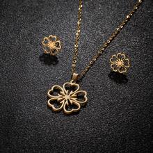 1PC Stainless Steel Jewelry Group Women Minimalist Music Stars Plum, Sports Football Fitness Necklace Earrings - Silver - View 2