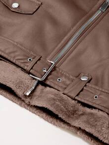 Áo khoác ngoài trời đa năng Risissida dành cho nữ có cổ lông nhân tạo - Thoải mái với bộ sưu tập quần áo mùa thu mới nhất của chúng tôi dành cho nữ - Lạc đà - Xem 6