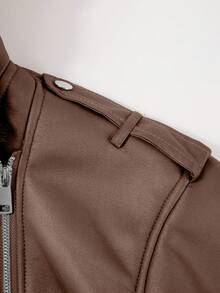 Áo khoác ngoài trời đa năng Risissida dành cho nữ có cổ lông nhân tạo - Thoải mái với bộ sưu tập quần áo mùa thu mới nhất của chúng tôi dành cho nữ - Lạc đà - Xem 5