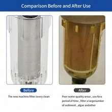 FXLTSBL Rinseable Fine Filter, Pre-Filter, Tap Water Filter Water, Pre-Filter Sediment Filter, Spin Down Sediment Water Filter, For Well Water Hose Sediment Filter - Without Pressure Gauge - View 5