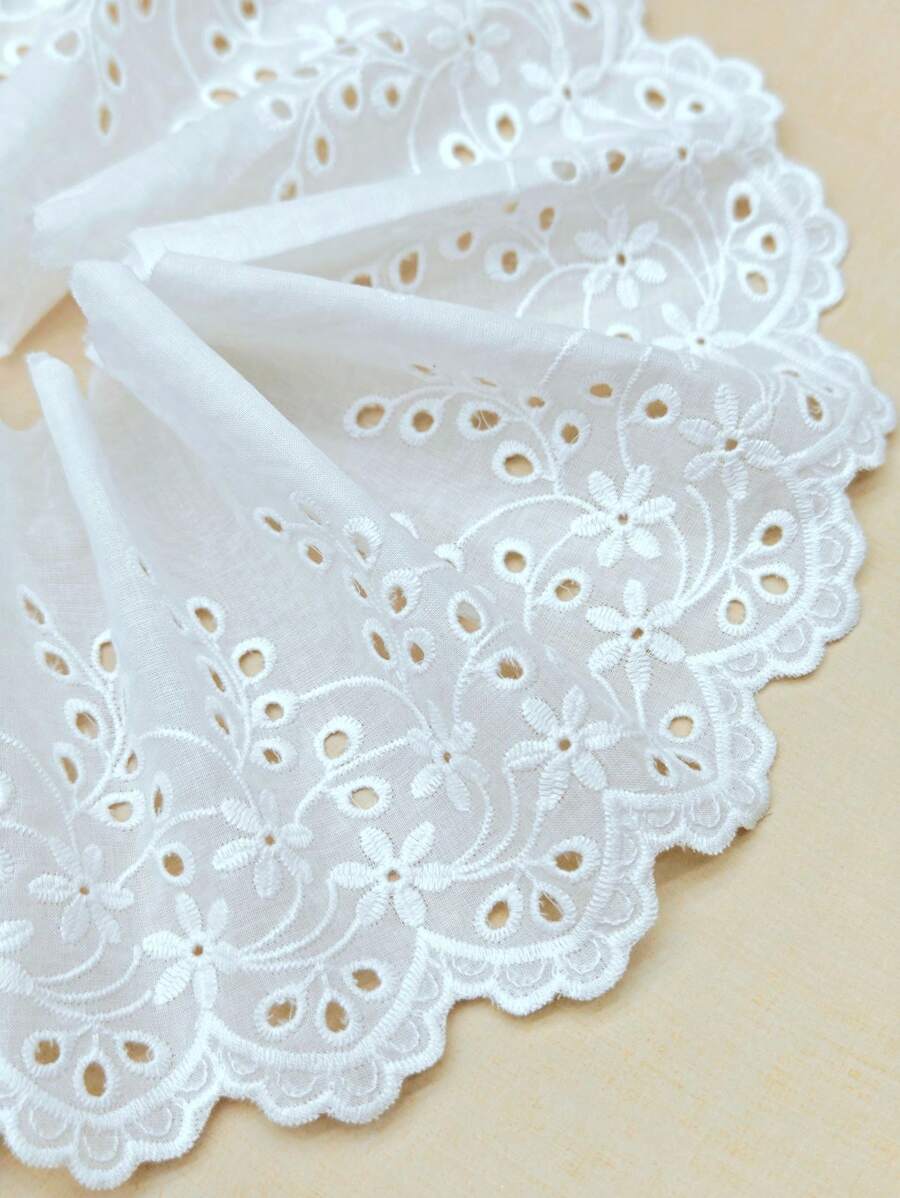 1 yarda Tela con bordado calado de encaje para prendas de vestir, textiles para el hogar y decoración