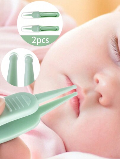 2pcs Baby Nose And Ear Gadget, Baby Booger Remover, Nose Cleaning Tweezers For Newborn Baby, Nose Cleaner For Baby Infants And Toddlers, Dual Earwax And Snot Removal, Baby Must Have Items