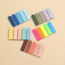 1 Snap In Fluorescent Color Transparent Sticky Note Arrow PET Sticky Note Combination Ins Morandi Index Stickers N Times Stickers Transparent PET Sticky Notes For Reading Marking And Office Information - Easy To Use And Reusable Adhesive - Multicolor - View 2