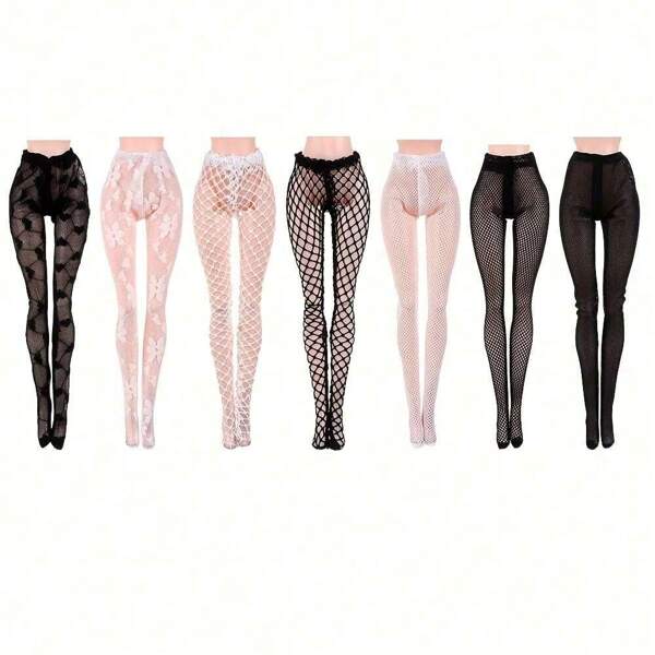1:6 Doll Fashion Silk Stockings Mini Fishnet Tights Dolls Accessory Elastic Leggings Toys Panty Hose Bottoms Socks For 11.81inch Doll