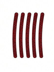 Set de 5 pegatinas decorativas para llantas de coche con diamantes artificiales, pegatinas decorativas para coches, rayas de advertencia, accesorios para llantas, adecuados para coches, motocicletas, triciclos y bicicletas - Unitalla - Ver 11