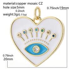 1 件波西米亚风格 DIY 吊坠，带有天使、心形、蝴蝶和邪眼设计，用于 DIY 手镯、耳环、项链的珠宝用品 - 金黃色 - 查看 15