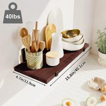 Tomnk 5 kệ nổi, kệ tường rộng 4,7 inch, đồ sắp xếp phòng tắm, đồ treo tường, nghệ thuật treo tường, đồ trang trí nhà mùa thu, kệ lưu trữ tường bằng ván mộc mạc cho phòng ngủ, phòng khách, nhà bếp, phòng tắm, đồ trang trí nhà cửa, phòng giặt ủi, văn phòng và cây xanh trang trí phòng - 5 quả óc chó màu nâu - Xem 5