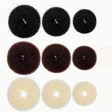 3pcs/Set Hair Bun Maker Kit, Different Size Donut Hair Bun Shaper, DIY Hairstyle Tools, Lightweight & Flexible Hair Accessories To Meet Various Hairstyle Needs ,Hair Rollers,Heatless Curls,Hair Curler,Hair Products And Accessories For Barber Salon Beauty Travel Essentials,Back To School,Travel Holiday Essentials,Hair Accessories For Women