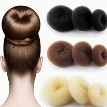 3pcs/Set Hair Bun Maker Kit, Different Size Donut Hair Bun Shaper, DIY Hairstyle Tools, Lightweight & Flexible Hair Accessories To Meet Various Hairstyle Needs ,Hair Rollers,Heatless Curls,Hair Curler,Hair Products And Accessories For Barber Salon Beauty Travel Essentials,Back To School,Travel Holiday Essentials,Hair Accessories For Women