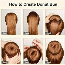 3pcs/Set Hair Bun Maker Kit, Different Size Donut Hair Bun Shaper, DIY Hairstyle Tools, Lightweight & Flexible Hair Accessories To Meet Various Hairstyle Needs ,Hair Rollers,Heatless Curls,Hair Curler,Hair Products And Accessories For Barber Salon Beauty Travel Essentials,Back To School,Travel Holiday Essentials,Hair Accessories For Women