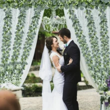 Guirnalda artificial de eucalipto con flores, vid de follaje de 1,80 m para decoración interior y exterior, perfecta para mejores deseos, hogar, boda, decoración de fiesta - Planta de plástico duradero - Verde - Ver 8