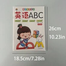 1 English Description Book ABC Writing Exercise Book Drawing Drawings Handwriting Practice Learning To Write Letters,1 English ABC Writing Exercise Book, Dot Coloring, Exercise Book, English Coloring, Professional Training, Painting, Sketching, Calligraphy Practice, Learning Calligraphy (Some Positions And Styles Are Random) - Multicolor - View 8