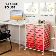 SlickBlue 20 Drawers Storage Rolling Cart Studio Organizer