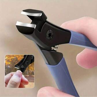 1pc Large Capacity Thick & Hard Toenail Clipper, Heavy Duty Ingrown Nail Cutter With Splash Guard,Bag,Organizer,Storage