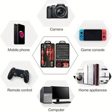 138 In One DIY Repair Kit, Precision Screwdriver Set Screwdriver Kit Compatible With IPhone, Tablet, Watch, Camera Repair, Etc. Use A Mini Wrench And A Threaded Disassembly Tool - Multicolor - View 10