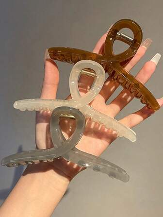 3 件装简约发夹休闲发夹发夹发钳发夹发夹发夹发夹秋冬发饰女士蝴蝶结度假装女士