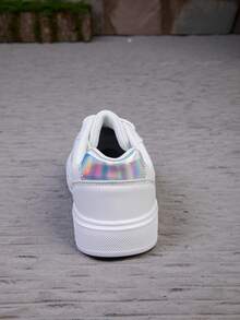 女士白色休闲帆布鞋运动鞋春夏新款学生返校季大码 36-42 - 白色 - 查看 6