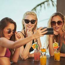 8 cái/9 cái Mới Halloween Lễ Tạ Ơn Giáng Sinh Trang Trí Chèn Ống Hút Trang Trí Tiệc Sinh Nhật Món Tráng Miệng Chèn Ống Hút Mùa Thu Cắm Vào Tiệc Halloween, Quà Tặng Giáng Sinh, Giáng Sinh Vui Vẻ - Nhiều màu - Xem 4