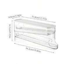 1 Stück klare Ei Aufbewahrungsbox - stoßfeste Doppelschicht automatischer Rolleierehalter mit Konstruktion - perfekt für Kühlschrank, Schrank, Regal und Arbeitsplatte Lagerung, ideale Küchenorganisatoren und Zubehör für Hausfrauen und Bäcker, für Ostern, Eiaufbewahrungstabletts