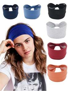 1pc Women's Wide Edge Headband Solid Color Elastic Headscarf Women's Sports Yoga Running Fitness Headband Home Bathroom Decor Fall Decor Back To School