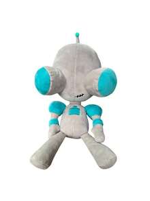 3D Alien Girl Plush Stuffed Doll - Blue and White - View 7