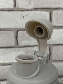 Retractable Silicone Bottle 500ml Squeeze Water Soft Screw Lid With Hanging Strap - 灰色 - 查看 6