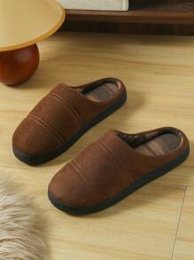 Simple Plaid Casual Men Suede Non-Slip Indoor/Outdoor Slippers