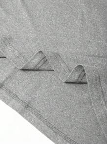 New Men Color Block Breathable Comfortable Casual Sport Fitness Running Beach Holiday Round Neck Long Sleeve T-Shirt, Spring & Autumn, For Fall - Light Grey - View 5