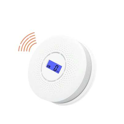 2 In 1 Combination Smoke And Carbon Monoxide Alarm Detector,Dual Sensor Smoke Alarm And Carbon Monoxide Detector And Replaceable Battery Smoke And CO Alarm With Digital Display For Your Home, Kitchen, Garage, Office