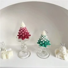 1pc Christmas Tree Scented Candle, Decorative Props To Create Christmas Atmosphere, Home Decor For Ins Photo Shooting, Long-Lasting Fragrance, Creative Gift For Valentine's Day And Birthday,Room Decor,Gifts Christmas Decorations Room Decor, Christmas Gifts