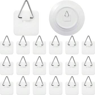 10 st osynliga självhäftande plåthängare Vertikala plåthållare för väggkrokar Dekorativa plåtar Vägghållare för visning