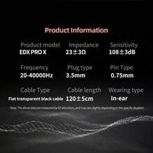 Audífonos Originales Kz Edx Pro X In-ear Dynamic Drive Earphone Hifi Heavy Bass Con Micrófono Para Celular Computadora Juegos - Negro - Ver 8