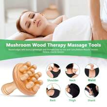 SilvaLex Wooden Massage Tool, Full Body Massager, Hand Massager, Leg Massager, Shoulder Massager, Shoulder & Neck Massage Tool, Face Massage Tool, Back Massage Tool, Waist Massage Tool, Suitable As A Gift For Family, Friends, Classmates - Apricot - View 5