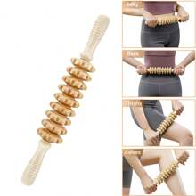 SilvaLex Wooden Massage Tool, Full Body Massager, Hand Massager, Leg Massager, Shoulder Massager, Shoulder & Neck Massage Tool, Face Massage Tool, Back Massage Tool, Waist Massage Tool, Suitable As A Gift For Family, Friends, Classmates - Apricot - View 6