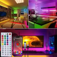 Led Strip Light 2M To 30M, Cuttable Led Light Strips With Smart App Control Remote, Music Sync Colour Changing RGB Led Strip Lights For Room Decoration - Multicolor - View 2